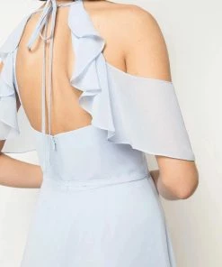 Marchesa Notte Cold-Shoulder Ruffle Bridesmaid Dress BM1113 All Bridesmaid Dresses