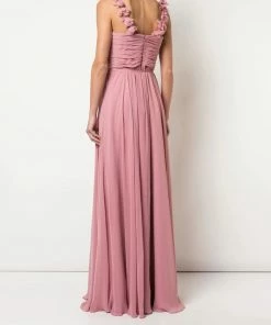 All Bridesmaid Dresses Marchesa Notte Off-Shoulder 3D Floral Bridesmaid Dress BM1114