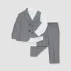 Kids' Textured Grey Suit By SuitShop