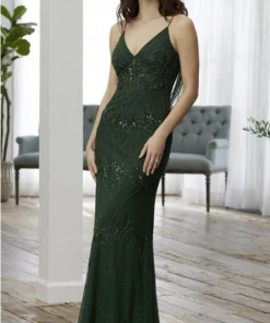 Adrianna Papell Platinum Bridesmaid Dress 40366