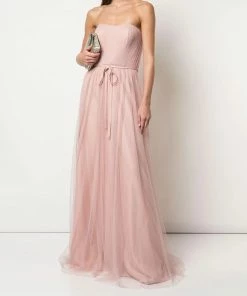 Marchesa Notte Strapless Draped Bridesmaid Dress BM0902 All Bridesmaid Dresses