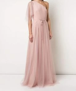 All Bridesmaid Dresses Marchesa Notte One Shoulder Handkerchief Bridesmaid Dress BM0903