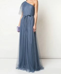 All Bridesmaid Dresses Marchesa Notte One Shoulder Handkerchief Bridesmaid Dress BM0903