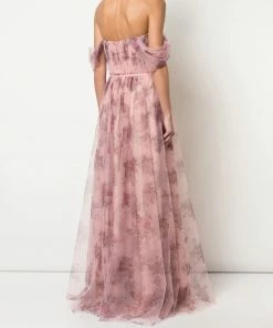 Marchesa Notte Off Shoulder Tulle Bridesmaid Dress BM0907 All Bridesmaid Dresses