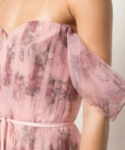 Marchesa Notte Off Shoulder Tulle Bridesmaid Dress BM0907 All Bridesmaid Dresses