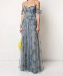 Marchesa Notte Off Shoulder Tulle Bridesmaid Dress BM0907 All Bridesmaid Dresses