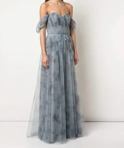 Marchesa Notte Off Shoulder Tulle Bridesmaid Dress BM0907 All Bridesmaid Dresses