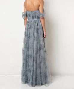 Marchesa Notte Off Shoulder Tulle Bridesmaid Dress BM0907 All Bridesmaid Dresses