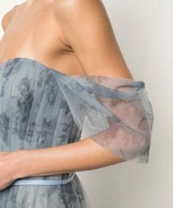 Marchesa Notte Off Shoulder Tulle Bridesmaid Dress BM0907 All Bridesmaid Dresses