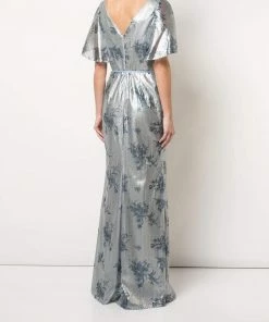 All Bridesmaid Dresses Marchesa Notte Flutter Sleeve Sequin Bridesmaid Dress BM0908