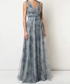 Marchesa Notte Sleeveless V-neck Tulle Bridesmaid Dress BM1109 All Bridesmaid Dresses