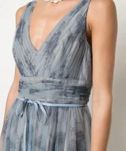 Marchesa Notte Sleeveless V-neck Tulle Bridesmaid Dress BM1109 All Bridesmaid Dresses