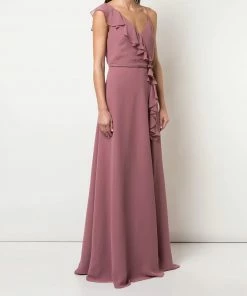 All Bridesmaid Dresses Marchesa Notte Notte Asymmetrical With Ruffle Detail Bridesmaid Dress BM1112
