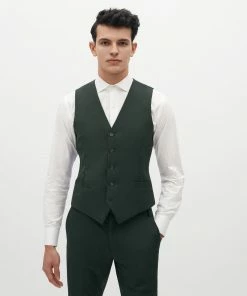 All Bridesmaid Dresses Dark Green Suit Vest By SuitShop