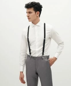 Classic Black Suspenders By SuitShop