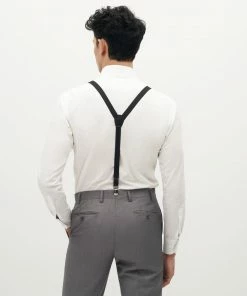 Classic Black Suspenders By SuitShop