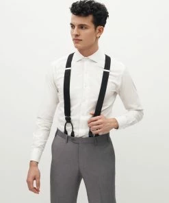 All Bridesmaid Dresses Grosgrain Solid Black Suspenders By SuitShop