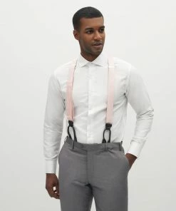 All Bridesmaid Dresses Grosgrain Solid Blush Pink Suspenders By SuitShop