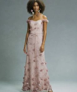 Marchesa Note 3D Flower Off-The-Shoulder - BM1170 All Bridesmaid Dresses