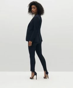 All Bridesmaid Dresses Women's Navy Tuxedo Pants By SuitShop