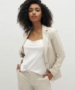 Women's Tan Suit Jacket By SuitShop