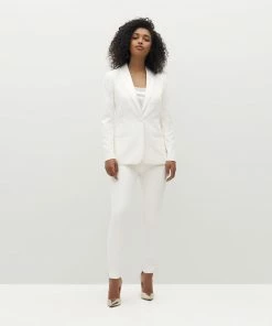Women's White Tuxedo Pants By SuitShop