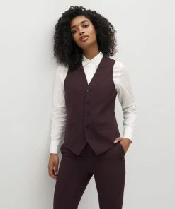 Burgundy Suit Vest By SuitShop All Bridesmaid Dresses