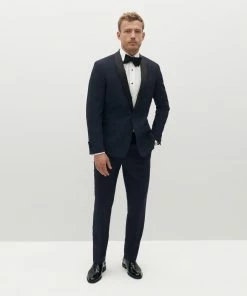 All Bridesmaid Dresses Classic Navy Shawl Tuxedo Jacket - Eco Stretch By SuitShop