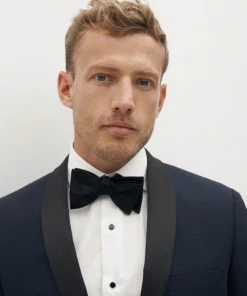 All Bridesmaid Dresses Classic Navy Shawl Tuxedo Jacket - Eco Stretch By SuitShop