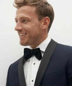 All Bridesmaid Dresses Classic Navy Shawl Tuxedo Jacket - Eco Stretch By SuitShop