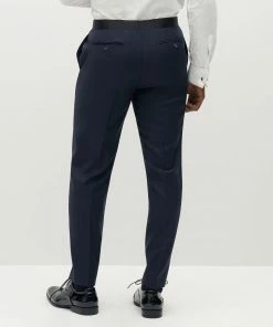 Premium Navy Tuxedo Pants By SuitShop
