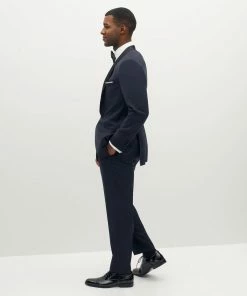 Premium Navy Tuxedo Pants By SuitShop