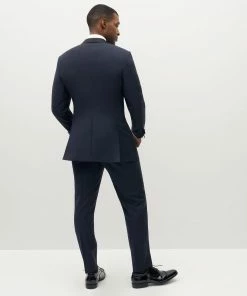Premium Navy Tuxedo Pants By SuitShop
