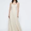 Marchesa Notte Ruched Scoop Neck Bridesmaid Dress BM1125