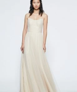 Marchesa Notte Ruched Scoop Neck Bridesmaid Dress BM1125