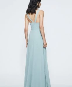 Marchesa Notte V-neck With Self Sash Bridesmaid Dress BM1129 All Bridesmaid Dresses