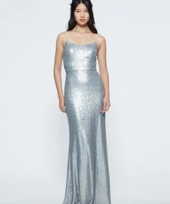 Marchesa Notte Scoop Neck Sequin Bridesmaid Dress BM1115 All Bridesmaid Dresses