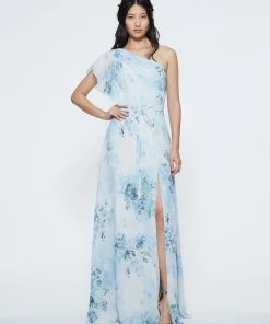 Marchesa Notte One Shoulder With Slit Bridesmaid Dress BM1118P1