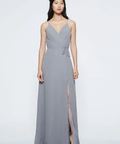 Marchesa Notte V-neck Draped Halter Bridesmaid Dress BM1127 All Bridesmaid Dresses