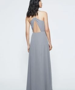 Marchesa Notte V-neck Draped Halter Bridesmaid Dress BM1127 All Bridesmaid Dresses