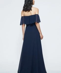 Marchesa Notte Strapless Ruffle Sleeve Bridesmaid Dress BM1130