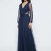 Marchesa Notte V-neck Bishop Sleeve Bridesmaid Dress BM1126