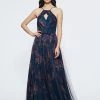 All Bridesmaid Dresses Marchesa Notte Keyhole Halter Bridesmaid Dress BM1122P2