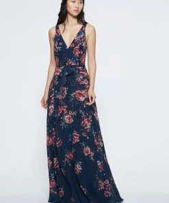 All Bridesmaid Dresses Marchesa Notte V-neck With Self Sash Bridesmaid Dress BM1129P2