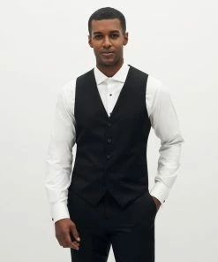 Premium Black Tuxedo Vest By SuitShop All Bridesmaid Dresses