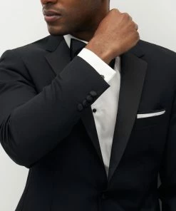 Premium Notch Lapel Black Tuxedo Jacket By SuitShop All Bridesmaid Dresses