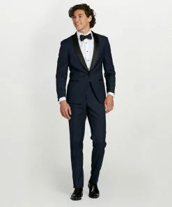 All Bridesmaid Dresses Premium Shawl Lapel Navy Tuxedo Jacket By SuitShop