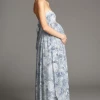 Jenny Yoo Convertible Maternity Bridesmaid Dress Cerise Print