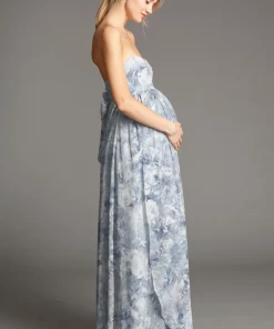 Jenny Yoo Convertible Maternity Bridesmaid Dress Cerise Print