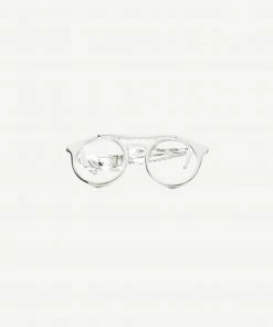 Glasses Tie Bar - Silver By SuitShop All Bridesmaid Dresses